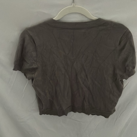 I.N.C. International Concepts: Gray Cropped Cardigan- embroidered- size MP - Picture 6 of 9